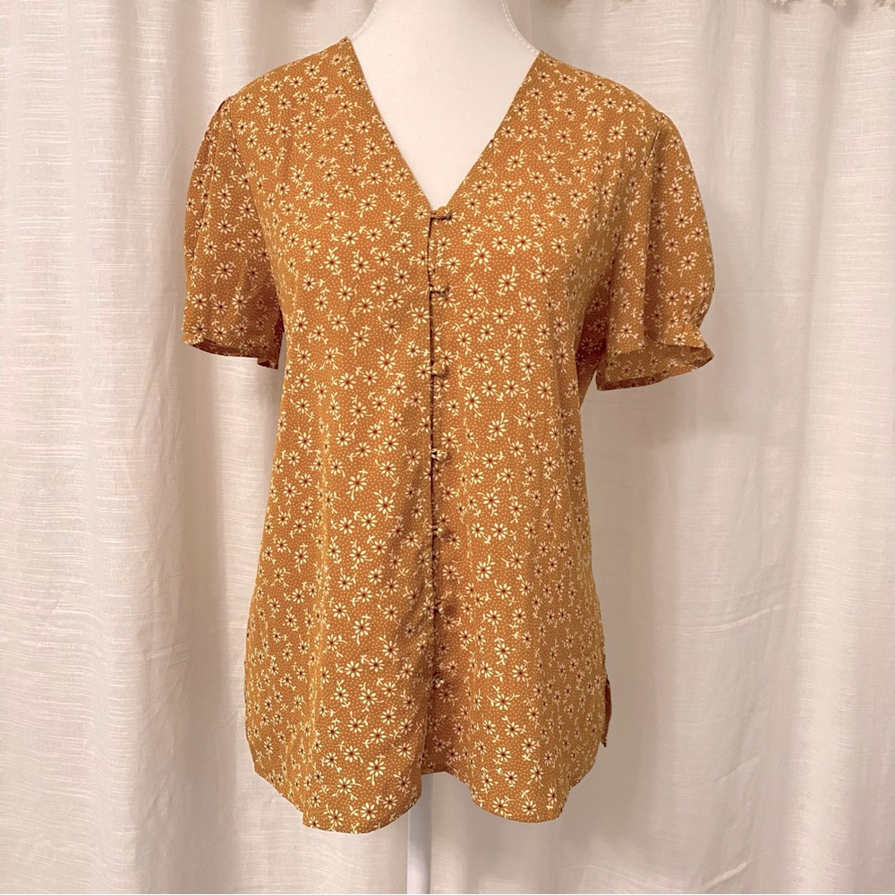 Bohme yellow floral blouse
